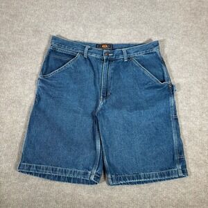 Route 66 Jean Shorts Mens 34 Blue Denim Carpenter Relaxed Baggy Skater Y2K